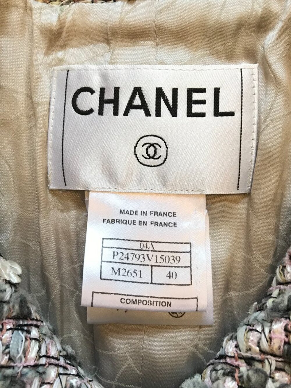 Chanel Lesage Tweed Blazer Jacket Womens 40 US 6 Pink Gray Vintage 2004 Runway - Picture 5 of 14